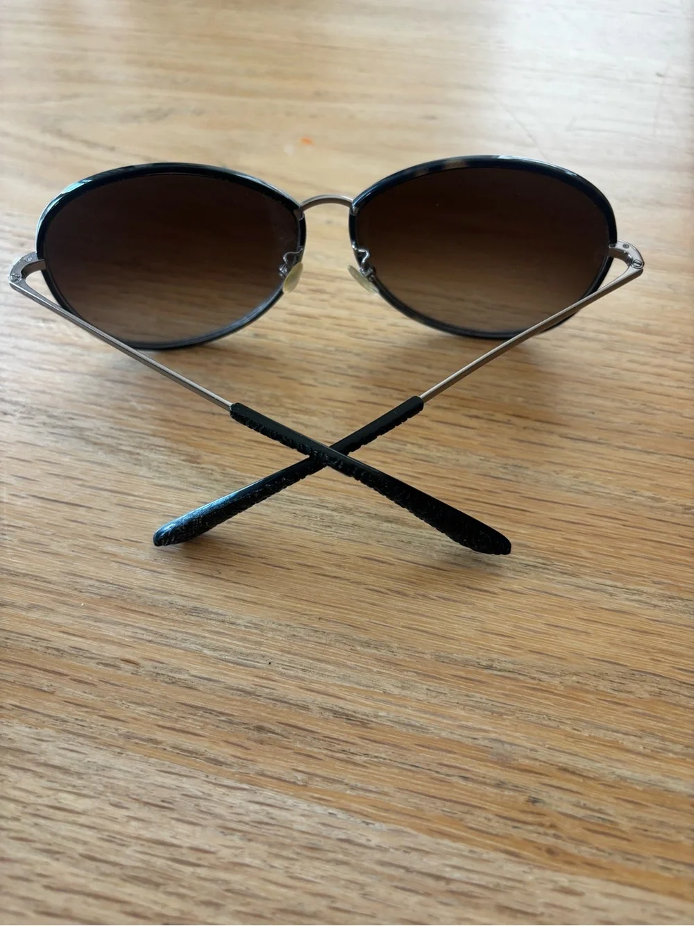 Etro Blue Gradient Round Sunglasses